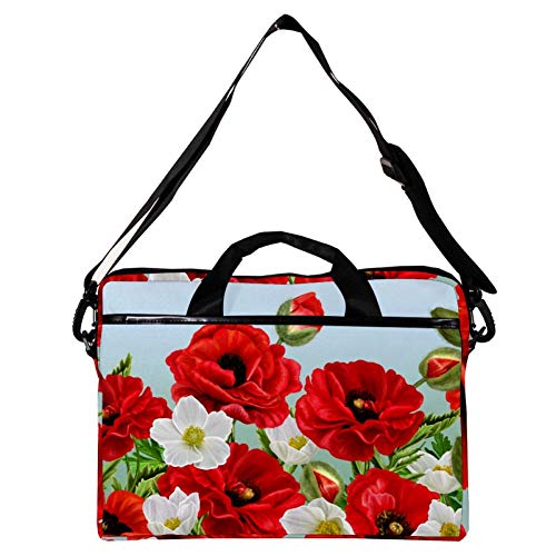 Housse sacoche ordinateur 14 15,4 pouces à fleurs coquelicot - 2