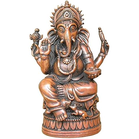 Zawokai Figurine Collectible Figurines Ganesha Buddha Statue, Thai Buddha Statue Statue Vintage Copper Crafts Buddhism Enthusiasts Gift Decoration Cover