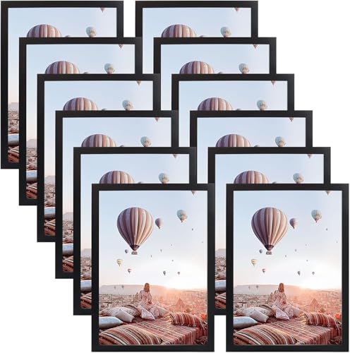 Lot de 10 cadres photo magnétiques A4 – Cadre magnétique pour feuilles de papier, documents avec ruban adhésif, cadre magnétique pour affiche, certificat, signe, avis