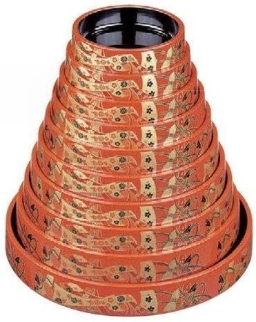 寿司 D.X富士型桶朱に結び尺0寸 [31.0&phi; x 6.0cm] ABS樹脂 (7-459-10) 料亭 旅館 和食器 飲食店 業