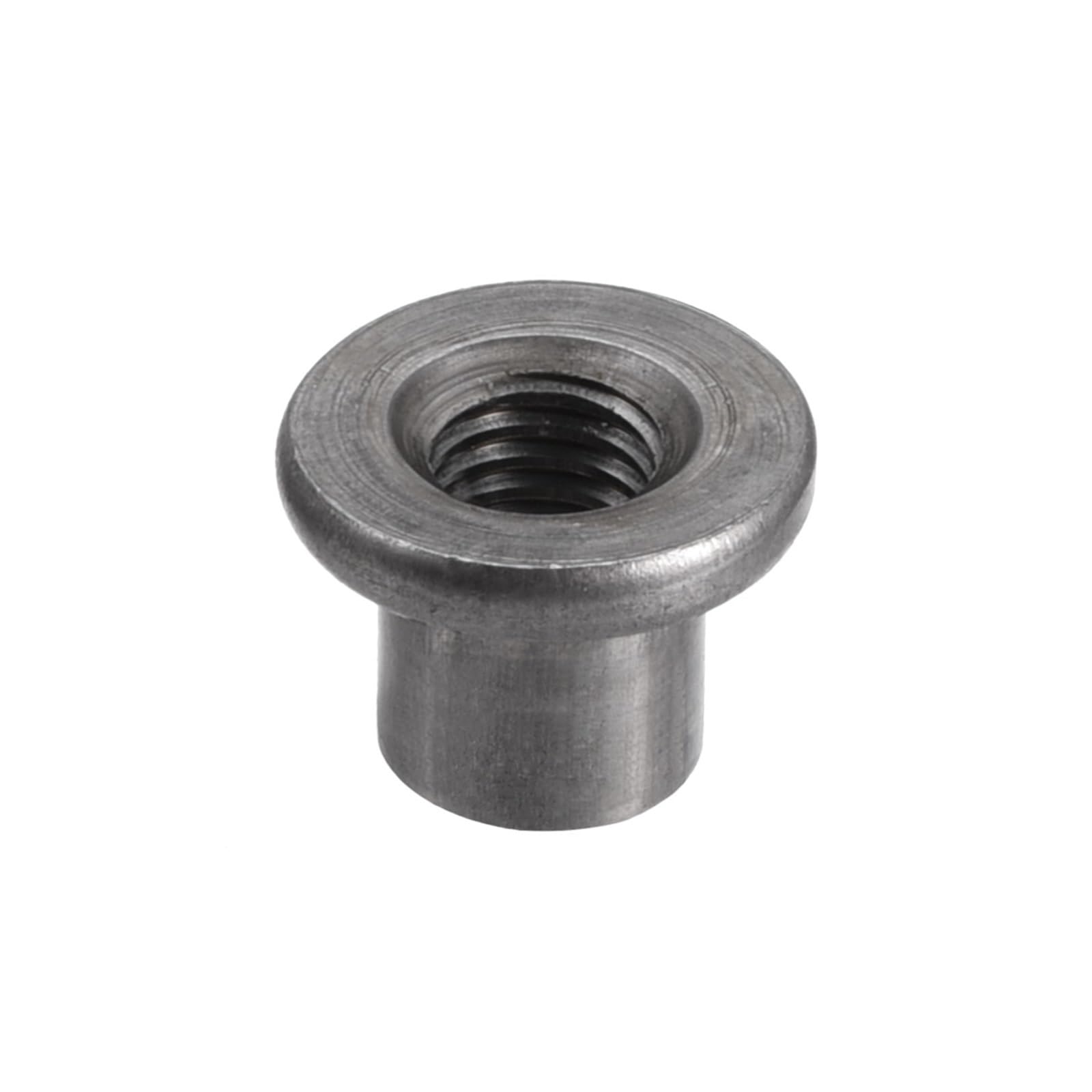 30 tuercas en T de acero al carbono M8 M10 for conexión de muebles, inserto de brida de base redonda(M8x17.9x3mm)