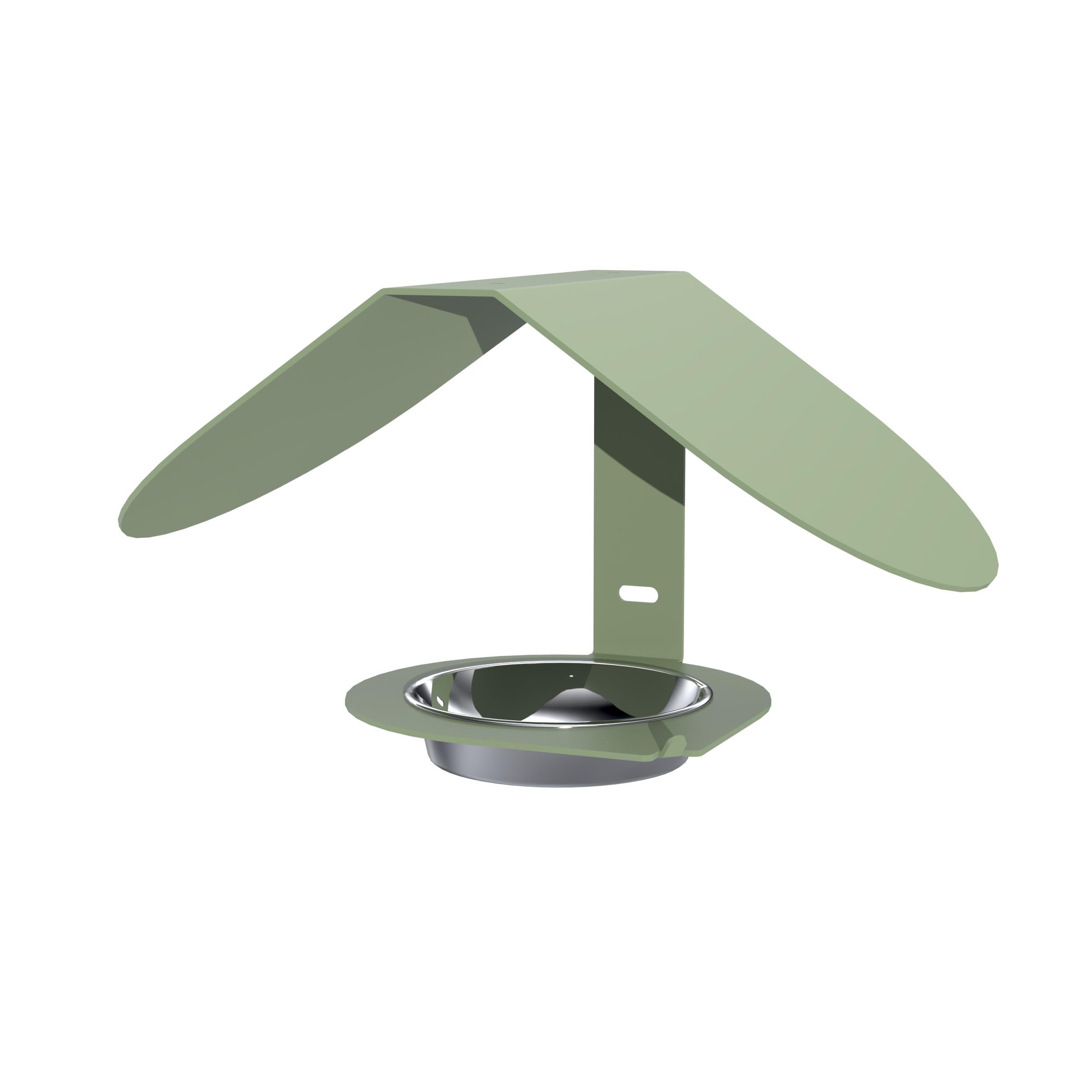 Mangeoire à oiseaux suspendue extérieure résistante gel UV avec auge inox
