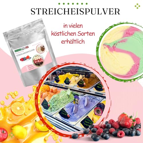 Gino Gelati Waldfrucht Streicheis Pulver 100 Kg mit fruchtigem Geschmack, verschiedene Sorten, Fruchteis selber machen, Intensiver Geschmack, schnelle und einfache Zubereitung – Bild 4