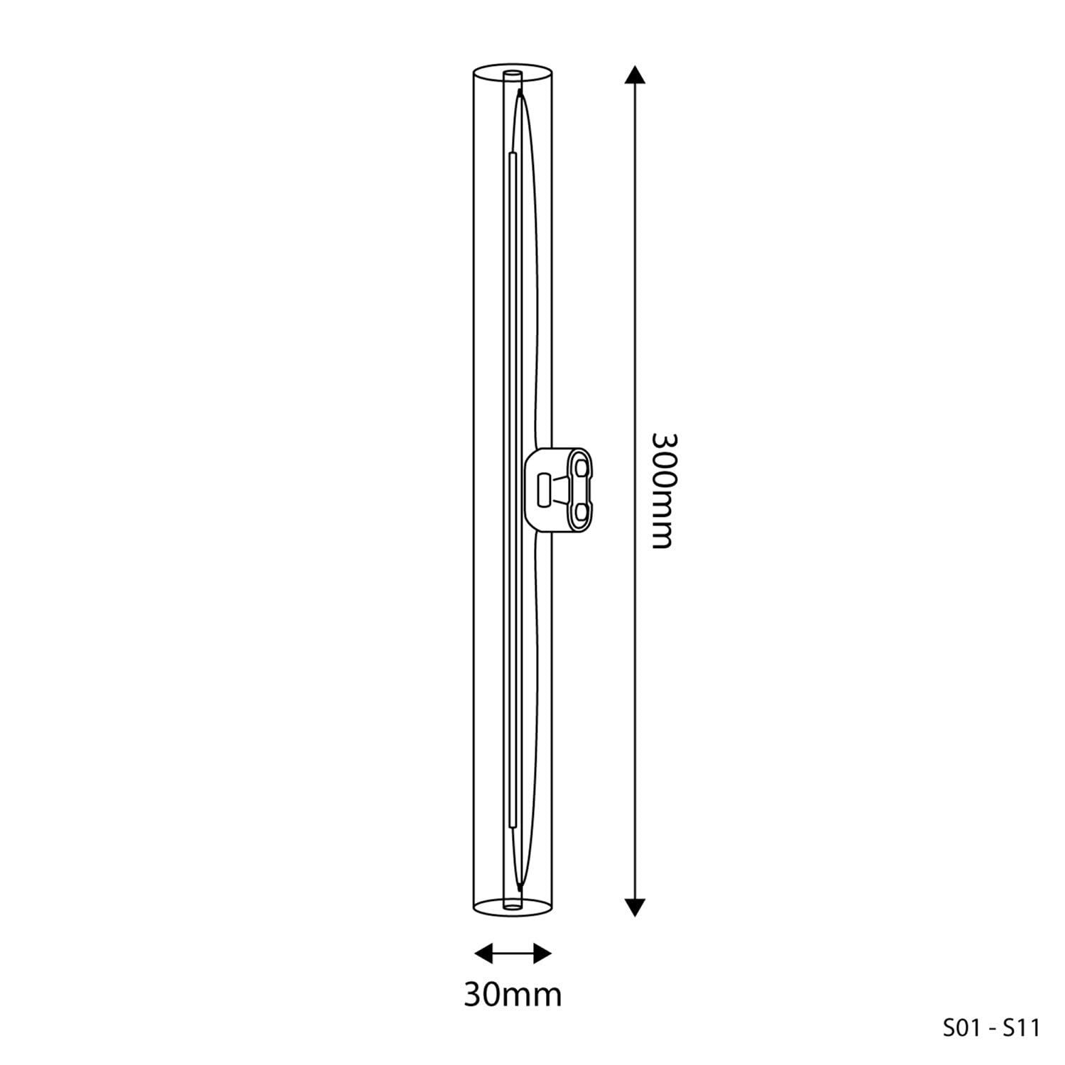 Lampadina LED Lineare - S (Trasparente CRI 90-300 mm 6W)