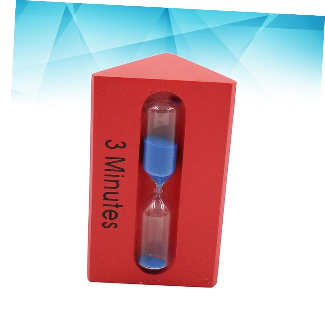 TOPBATHY Reloj De Arena Triangular Rojo De 3 Piezas para Juegos De Cocina Ejercicio Madera Temporizador De 3/5/7 Minutos