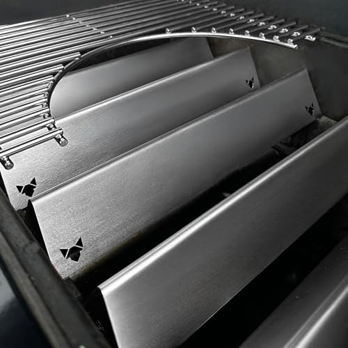 FENNEK Aromaschiene für Weber Spirit 200er 3er Set | Spirit E210/E215/E220 | Aromableche, Brennerabdeckungen, Flavorizer Bars | 1,5 mm Edelstahl Ersatzteile | Made in Germany