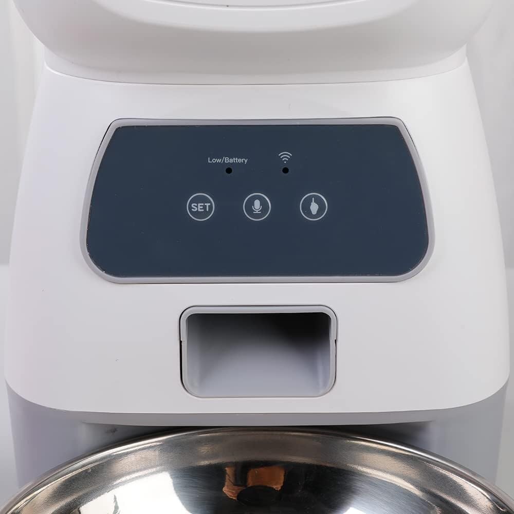 Dispenser Automatico per Cibo Animali 3,5L WiFi APP, Alimentatore Intelligente Programmabile Gatti Cani + Fontana 2L(Orange)