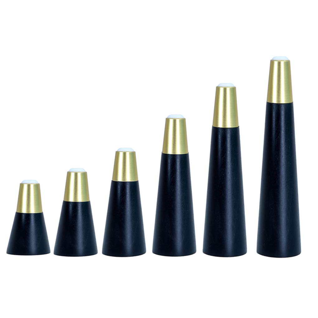 4 piedini di ricambio conici conici in legno massello, per mobili da tavolo, gambe per mobili in legno, per divano, letto, sedia, divano, piedini in legno (nero, 10 cm)