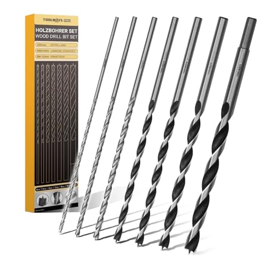 TOOLMAYS Long Wood Drill Bit Set