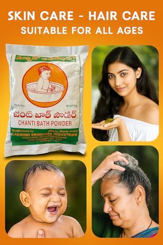 Image of Chanti Bath Powder | 100% Natural Herbal Cleanser for Skin & Hair | Safe for Infants & Adults | Soap-Free Ayurvedic Bath Powder | Chemical-Free Body & Hair Wash | A++ Grade, 250g (250g x 3 Pcs)