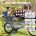 Happybuy Bike Cargo Trailer, 275 lbs Load Capacity, Heavy-Duty Bicycle Wagon Cart. Foldable for Compact Storage & Equipped with Quick Release and Universal Hitch. Features 20
