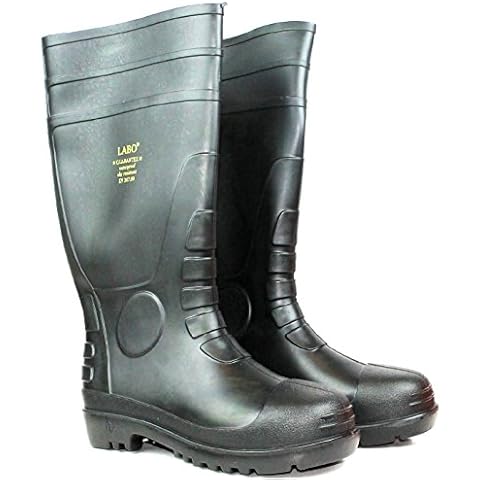 LABO 15.5" Mens Waterproof Winter Snow Rain Rubber Boots Slip-Resistant (M.d), Black, 13 Cover