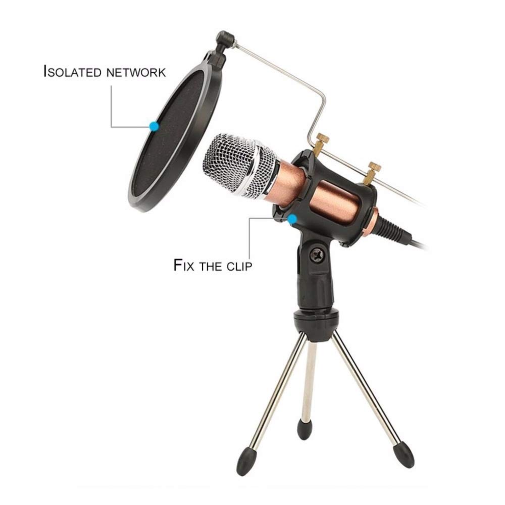 Supporto per treppiede per microfono pieghevole Staffa per microfono da tavolo con supporto antiurto Clip per microfono e supporto per microfono Supporto antiurto