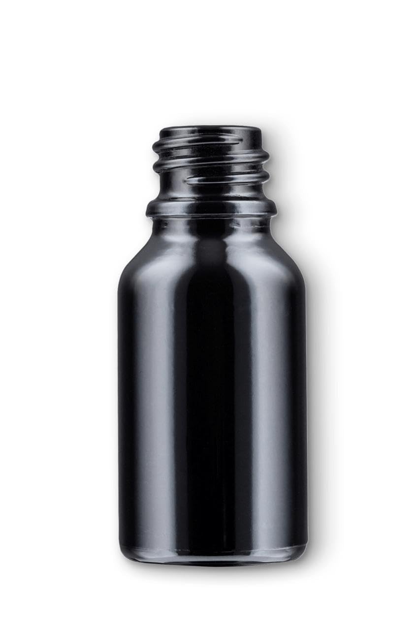 Black Amber Glass Dropper Bottle with Cap for Essential Oils, Fragrances, Perfumes,Serum Bottles,Essential Oil Bottles DIY Skin Care. (15, Round, 5, Silver Cap White Teat)-image-46