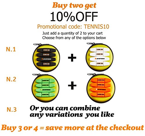 image for BusyBee Tennis Vibration Dampener in Funny Zipper Gift Pack (Pack of 4