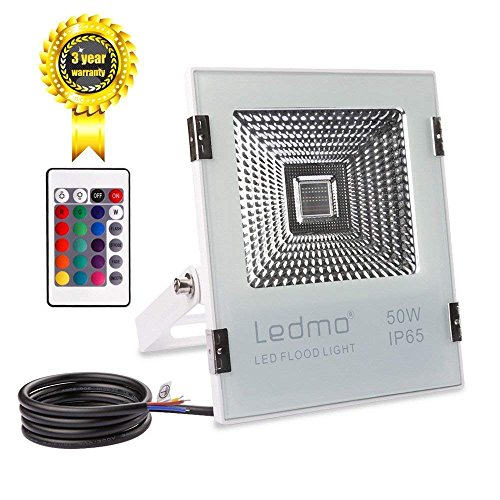 LEDMO faro led esterno RGB 50w,Faretto proiettore