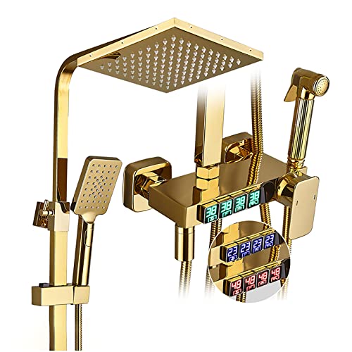 Système de douche numérique à affichage LED et jet de pluie anti-brûlure