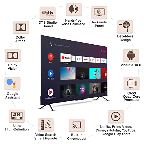 Image of Sansui 165 cm (65 inches) 4K Ultra HD Smart Android LED TV JSW65ASUHDFF (Ebony Black)