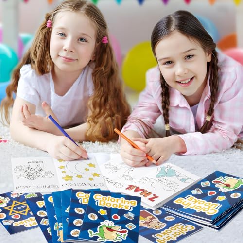 Image of 24Pcs Passover Coloring Books for Kids Bulk Ten Plagues Mini Coloring Booklet Pesach Jewish Holiday DIY Educational Art Drawing Book with for Jewish Pesach Seder Party Favors Goodie Bag Filler