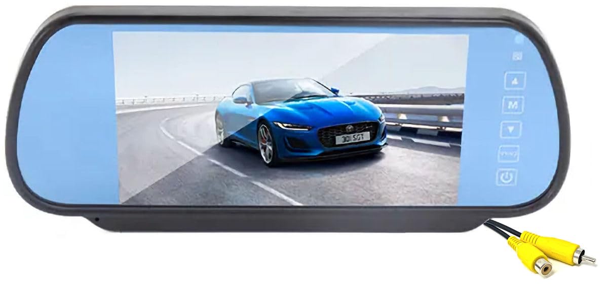 Monitor Automotive Dolphin di visualizzazione dello schermo dello specchietto retrovisore 7 pollici per furgoni con gambo adesivo