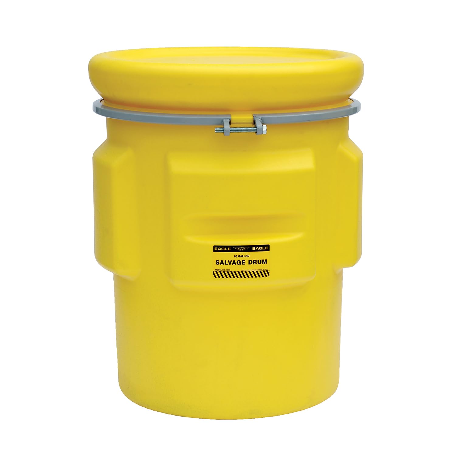 Photo 1 of Eagle Plastic Drum, 65 Gallon Capacity, DOT Compliant, Made in USA, Yellow