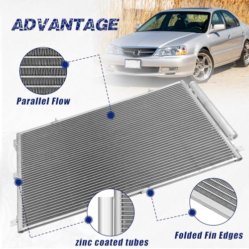 Image of Air Conditioning A /C Condenser Compatible with Lexus RX300 1999-2003 V6 3.0L # 4988, CN4988PFC, 8845048010