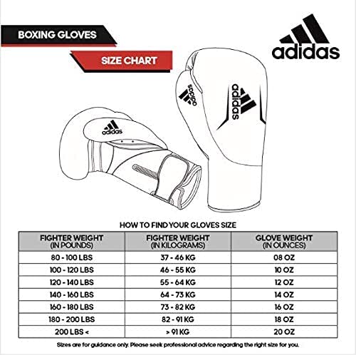 Adidas Boxing Gloves - Speed 50 Boxing & Kickboxing - Boxing Gloves Women/Boxing Gloves For Men - Boxing Equipment (10 Oz, Red/White) #TOP5
