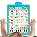 Talking Poster - Interactive English Toy, Talking Wall Chart for Classroom Preschool Daycare Kindergarten Home Nursery Playroom
