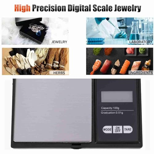 Báscula digital de bolsillo mini para joyería 100g/0.01g miniatura 2