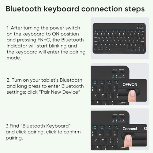 Image of Tablet 11 inch Android 15 Tablets | Octa-core | 12GB RAM+128GB ROM | 8000mAh Tablet with Keyboard | Mouse | Case | Dual Band WiFi | BT 5.0 | GPS | 13 MP Dual Camera (Blue with Keyboard) (Black)