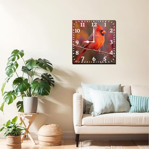 Reloj de pared cuadrado de madera 10 pulgadas silencioso miniatura 2