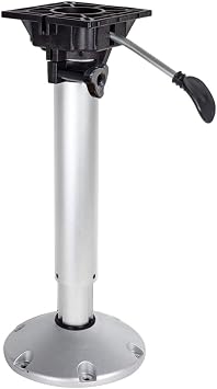 Oceansouth Waverider Shock Absorbing Boat Seat Pedestal 23-28 | Gas Lift Adjustable Marine Seat Mount with 360 Swivel | Heavy Duty Aluminum Base