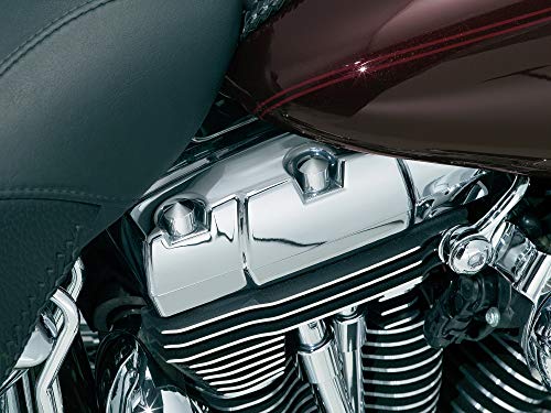Kuryakyn 8372 Motorcycle Accent Accessory: Peaked Rocker Box Bolt Cover Caps for 1999-2019 Harley-Davidson Motorcycles, Chrome, Pack of 4