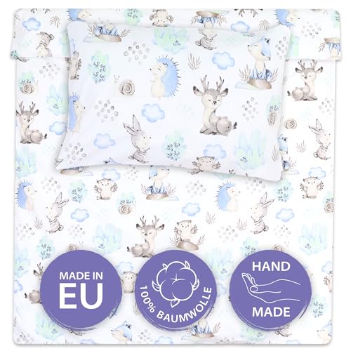Totsy Baby Children's Duvet Cover 90 x 120 cm - Children's Bedding Set Pillowcase 60 x 40 cm Cotton Hedgehog