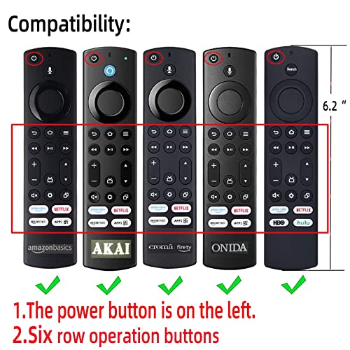 Image of Silicon Cover Compatible with new Fire TV Cube Remote, Amazon Basic smart LED TV Remote, Onida Fire TV Remote (Only Silicone Cover Included) - Light Blue