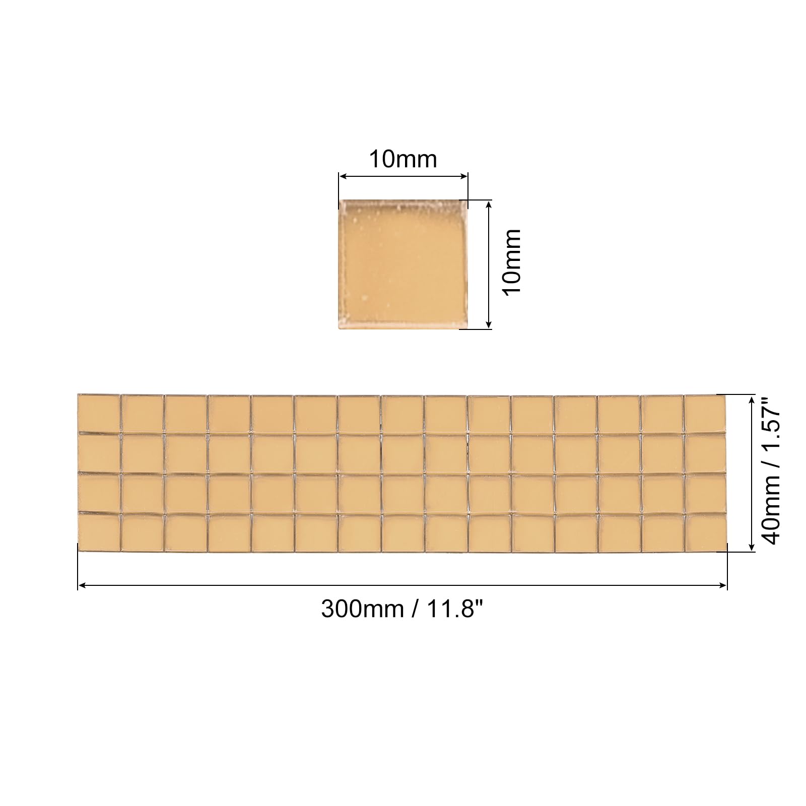 QUARKZMAN 10 Fogli 1200 Pezzi Piastrelle Specchio Autoadesive Specchiati
