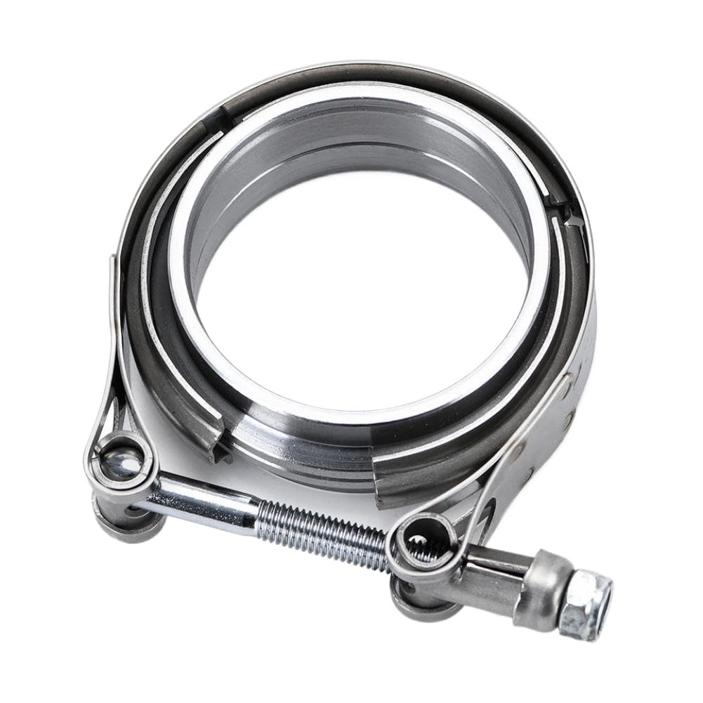 V-Band Exhaust Clamp for 2.5 Inch and 3 Inch (63mm and 76mm) Exhaust Systems with Male and Female Flanges(2.5)
