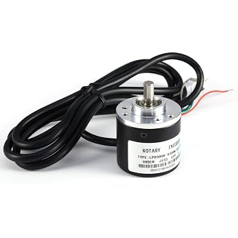 Incremental Rotary Encoder 600 PPR Rotary Encoder 5V-24V AB 2-Phase Incremental Encoder with 6 mm Shaft NPN Open Collector for CNC Arduino and PLC Controls