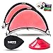 2x4 Feet Portable Soccer Goals For Backyard - Foldable Rebounding Nets For Total Training Optimization - 10 Premium Cones, Ergonomic Carrying Case, Great For Team & Solo Training - Pop Up Soccer Goal
