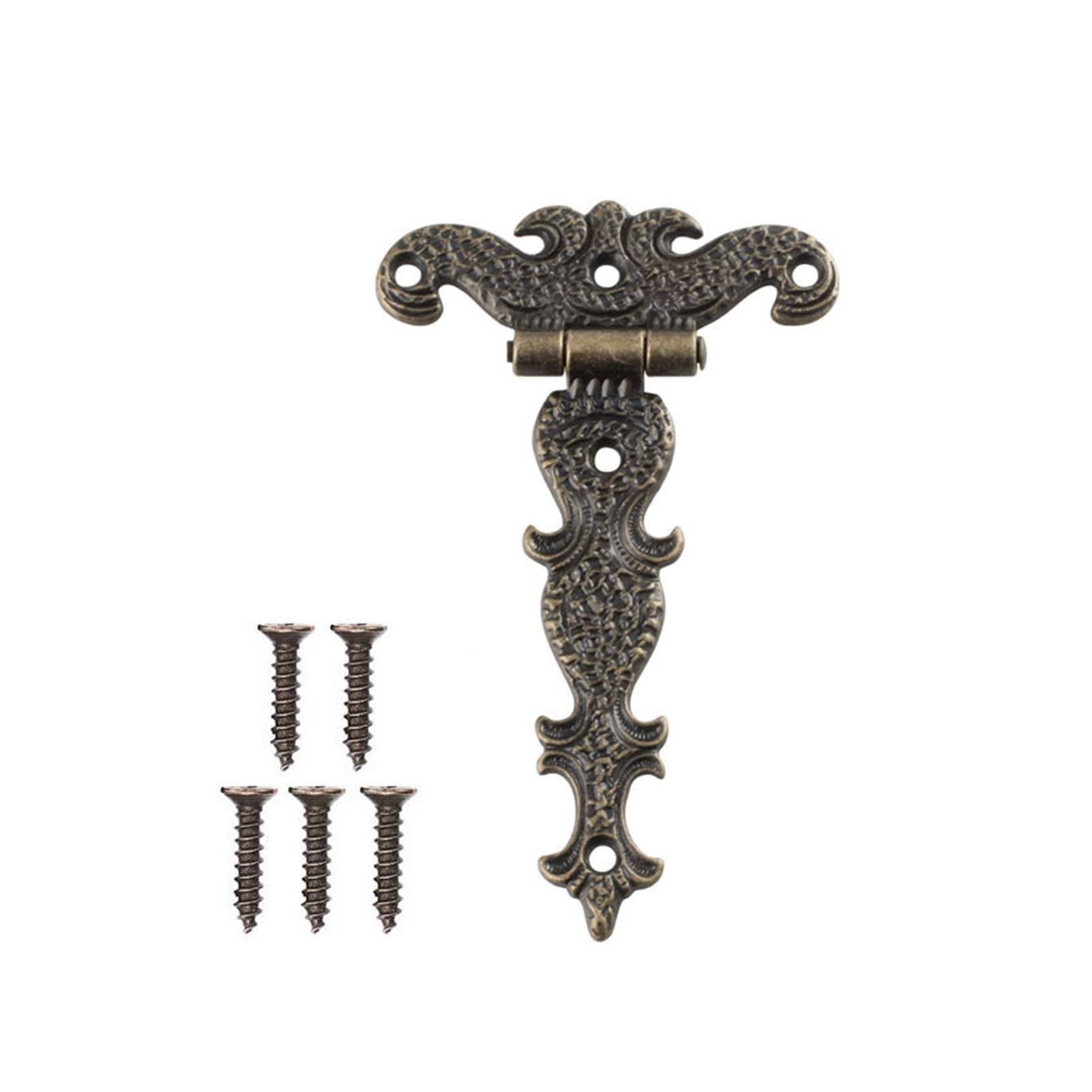 Nvsfzgiyg Nero Hinges Antique Bronze/Black Hinge For Windows Cabinet Cupboard Wardrobe Doors Wooden Boxes Jewelry Case Chest 113 * 69Mm With Screws(Nero)