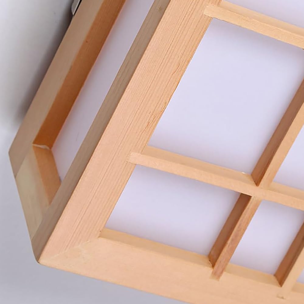 Lampy Ścienna Drewniana, Kinkiet Japoński LED Oświetlenie Ścienne Minimalistyczne Ściemnialne do Sypialni Salonu Korytarza(3 modes,80cm/31.49in)