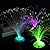 Retisee 24 Pcs Fiber Optic Lamp Multicolored Centerpiece Optic Lights Battery Powered with Cone Base Illuminated Crystals for Room Wedding Holiday Independence Day Tables Disco Party