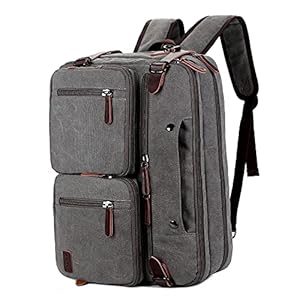 Baosha Convertible Briefcase Backpack 17 Inch Laptop Bag Case Business Briefcase HB-22 (Grey)