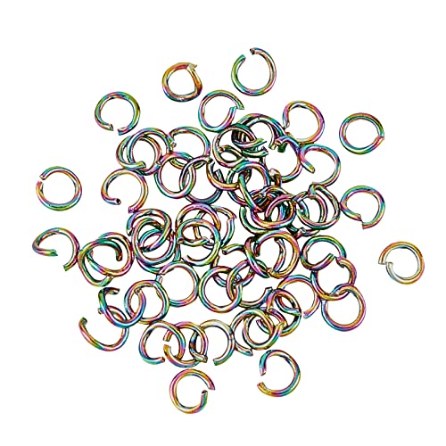 CHGCRAFT 100pcs Stainless Steel Jump Rings Vacuum Plating Jump Rings Open Rings for Women Stainless Steel not easy to allergic