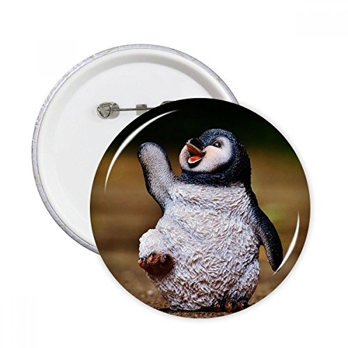 Badge rond pingouin de l'Antarctique pour personnaliser un sac à dos d'école
