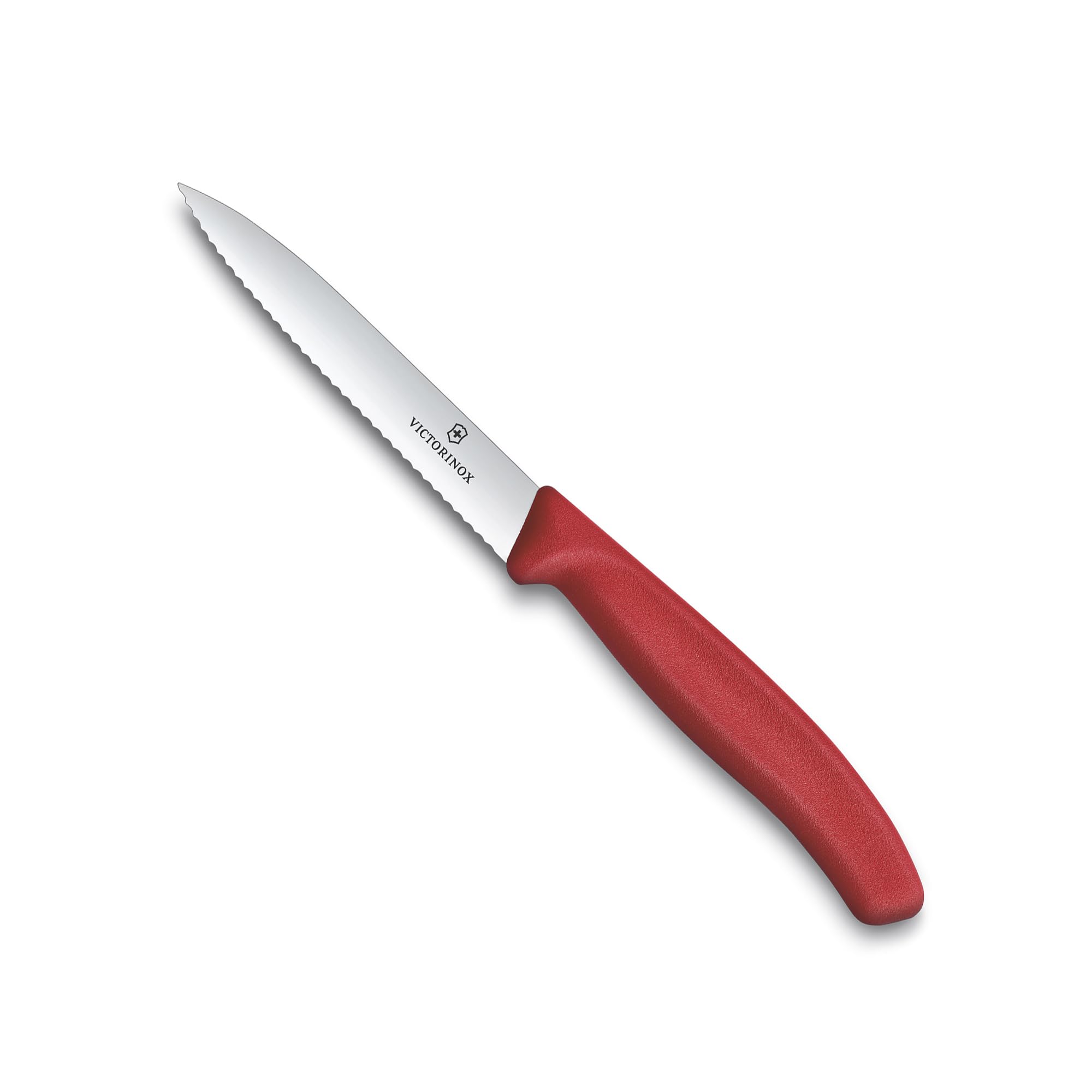 Victorinox 6.7731.C1 Swiss Classic 10cm Tırtıklı Soyma Bıçağı, Kırmızı