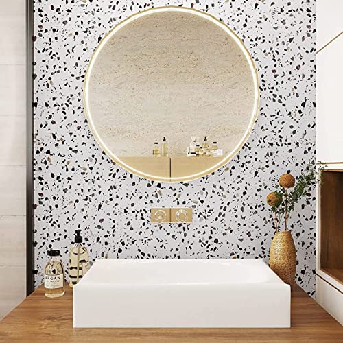 Image of VKR 3D PVC Self-Adhesive Kitchen Wall Sticker | Waterproof & Oil-Proof Peel and Stick Wallpaper | Modern Backsplash Decor for Home, Cafe, Hotel & Living Room Walls (White Dot - Pack of 1)