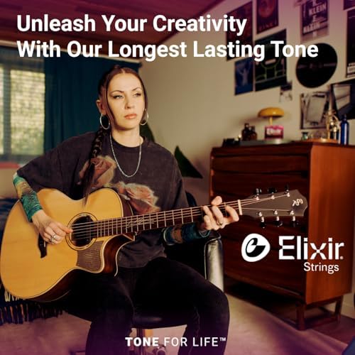 Elixir 16027 Nanoweb Phosphor Bronze Akustik Gitar Teli (11-52) - Görsel 6