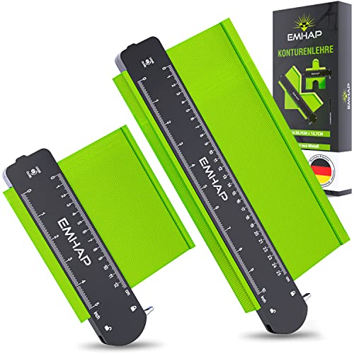 EMHAP© Konturenlehre groß feststellbar mit Klemmhebel EXTRA TIEF 2er Set...