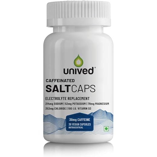Unived Caffeinated Electrolyte Salt Caps Electrolyte Replace
